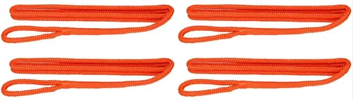 Vista 9 de Extreme Max 3006.2168 BoatTector Premium Línea de Guardabarros de Nailon de Doble Trenza Paquete de Valor de 2 - 3/8" x 6', Negro