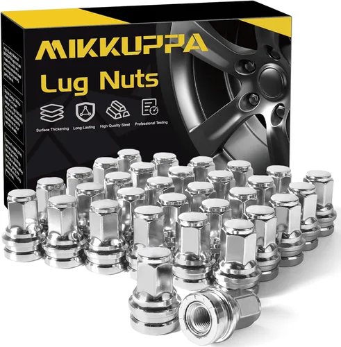 Vista 12 de MIKKUPPA 20 tuercas de llanta OEM 9/16-18, repuesto para Dodge Dakota 2006-2010, Durango 2004-2009, ruedas Ram 1500 Factory 2002-2010, asiento negro
