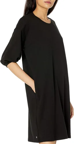 Vista 3 de The Drop Estelle - Mini vestido de sudadera de rizo francés de manga abullonada para mujer