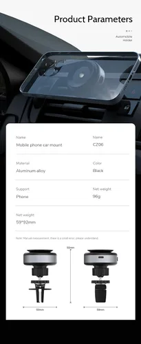 Vista 8 de Soporte universal increíblemente fuerte para teléfono celular y tableta de ventilación de aire con tecnología de succión inteligente