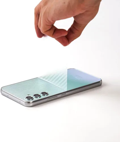 Vista 5 de Ibywind Protector de pantalla para Samsung Galaxy A34 5G (6.6 pulgadas), paquete de 2 + 1 protector de lente de cámara + 1 película trasera, vidrio