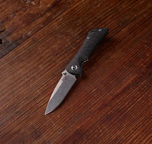 Vista 6 de Southern Grind Cuchillo plegable Spider Monkey Drop Point con mango de fibra de carbono