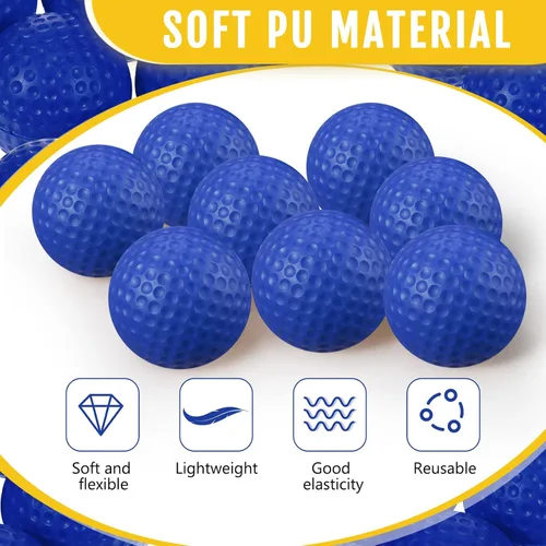 Vista 3 de Junkin 80 unidades de pelotas de golf de espuma, pelotas de goma para practicar, sensación y vuelo realistas, entrenamiento deportivo para golf