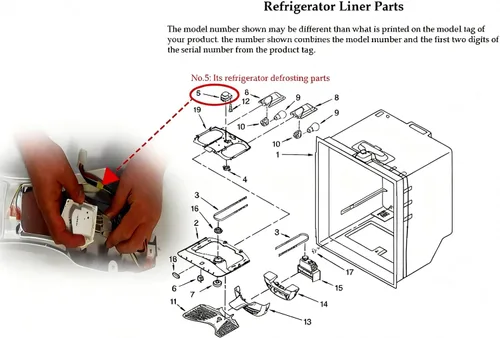 Vista 3 de Temporizador de descongelación para refrigerador, 6 horas y 21 minutos Replaces 215846604, W10822278, 482493. Fits Kenmore, Crosley, Kelvinator