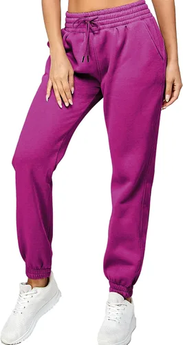Vista 52 de IUUI Pantalones deportivos de cintura alta para mujer, con bolsillos, de algodón, holgados, atléticos