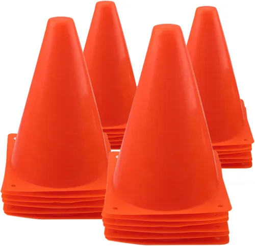 Vista 8 de Mirepty Conos de Tráfico de Plástico de 7 Pulgadas Marcador de Agilidad para Entrenamiento Deportivo para Fútbol, Patinaje, Fútbol Americano