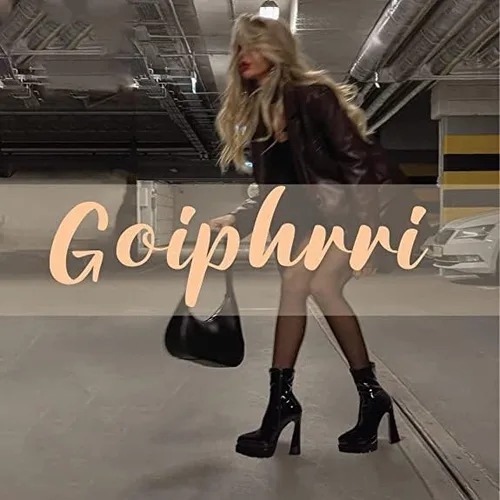 Vista 4 de Goiphrri Double Layer Platform Ankle Boots for Women Pointed Toe High Heel pointed toe chunky Combat Boots Mid Claf