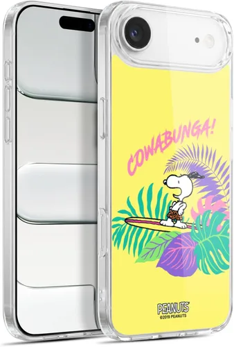 Vista 116 de Head Case Designs Funda de gel suave con licencia oficial de Peanuts Tropical Surf Snoopy Aloha Disco compatible con Apple iPhone 13 Mini Surf