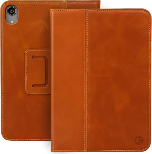 Vista 17 de Casemade Real Leather Case Compatible with iPad mini 7 (A17 Pro) / 6th Gen (2021) - Full-Grain Leather Cover, Auto Sleep/Wake, Dual Stand Position