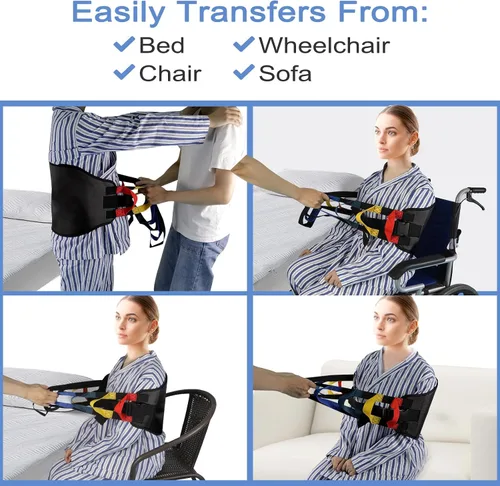 Vista 3 de Cinturón de transferencia para cinturones de marcha para ancianos con asa Heavy Duty Patient Lift Belt,Mobility Lifting Aid,Gate Belts Medical for