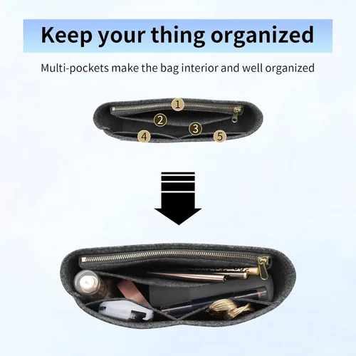 Vista 6 de LOUKAYCCI Organizador de fieltro para bolso con cremallera, bolsa de hombro GG Marmont Matelasse, bolsa organizadora para mujer, bolsa