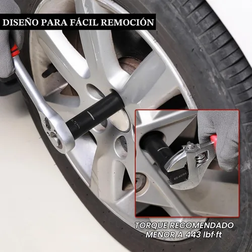 Vista 7 de MIXPOWER Juego de 8 llaves de tuerca de llanta métricas SAE y para una fácil extracción de tuercas de bloqueo en el mercado de accesorios 5, 6, 7