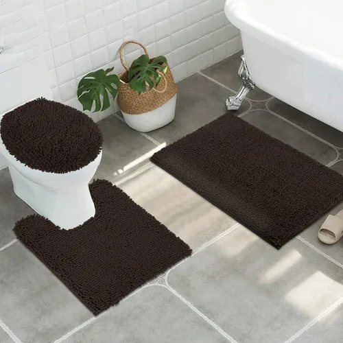 Vista 37 de Tapetes de baño pequeños de felpilla de 22 x 14 pulgadas, tapetes de baño absorbentes de felpa, de secado rápido, suaves y lavables a máquina