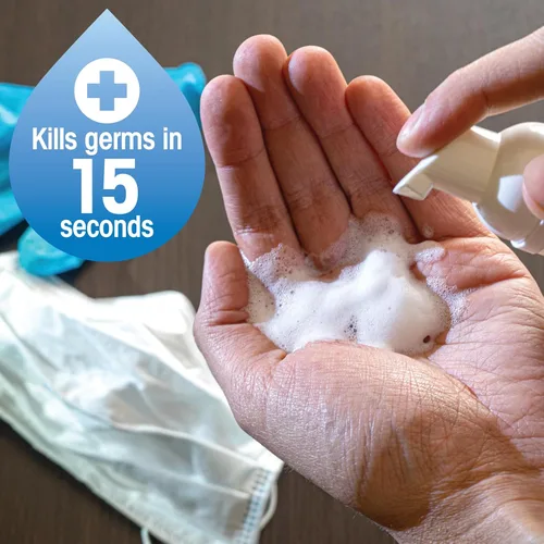 Vista 4 de ForPro - Desinfectante instantáneo de manos espumoso sin alcohol, hidratante y sin colorantes, aroma a menta y pepino, 1.7 onzas líquidas