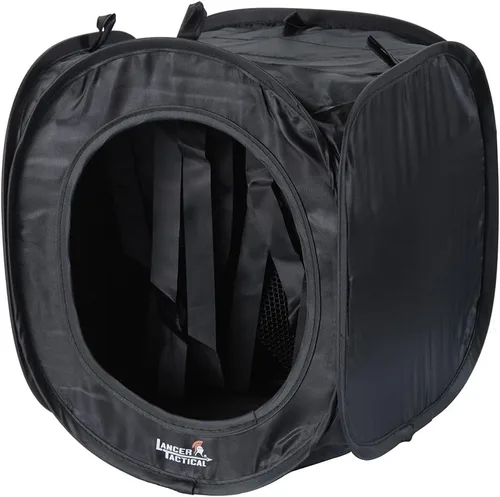 Vista 5 de Lancer Tactical Portable Airsoft Target Tent-Black-Non Lethal BB Shooting Target