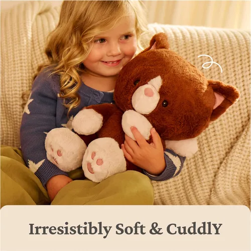Vista 6 de GUND Hazel Kitten - Peluche de gatito de primera calidad, juguete sensorial para edades de 0 años en adelante, marrón, 12 pulgadas