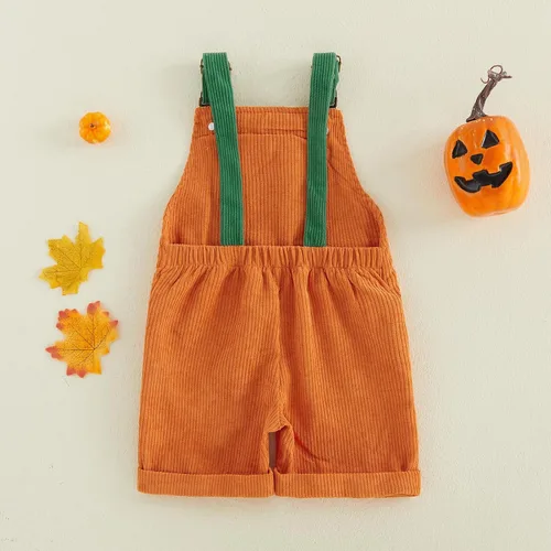 Vista 3 de Thorn Tree Traje de Halloween para niños y niñas, disfraz de calabaza fantasma Naranja