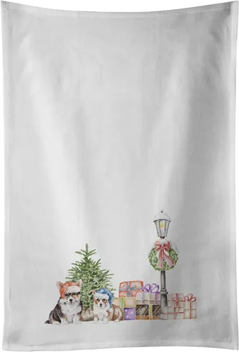 Vista 23 de Caroline's Treasures CK8100WTKT - Juego de 2 toallas de cocina con diseño de bulldog francés con diseño de país de las maravillas navideñas