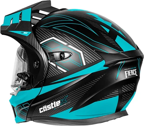 Vista 21 de Castle X CX950 V2 Fierce - Casco modular eléctrico para moto de nieve