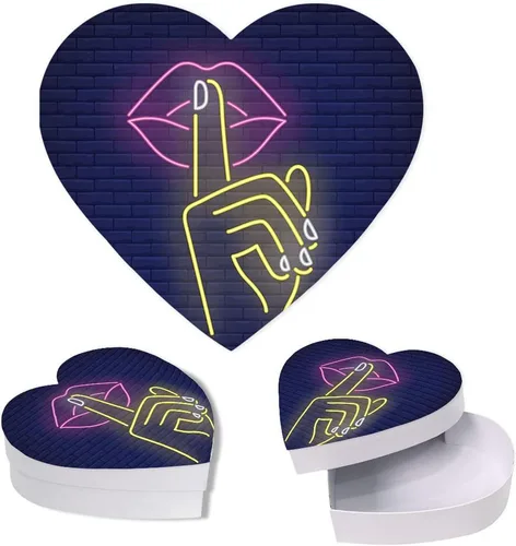 Vista 17 de Andaz Press Caja en forma de corazón para el día de San Valentín con tapa, divertida caja reutilizable en forma de corazón para tocino, caja de Bacon
