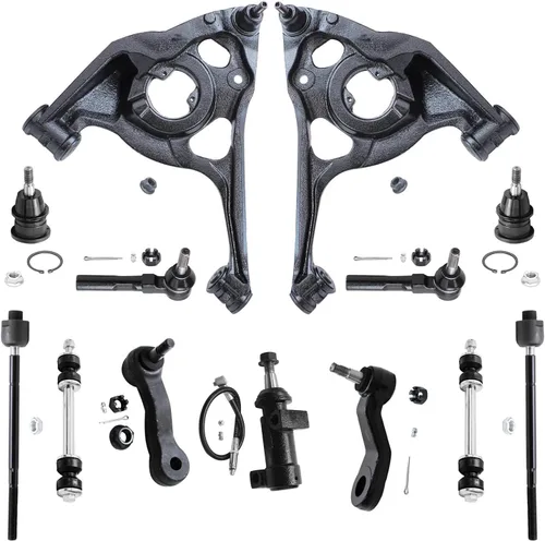 Vista 16 de Detroit Axle – 12 brazos de control superiores e inferiores delanteros con rótulas, barras de unión exteriores e interiores con topes, barras