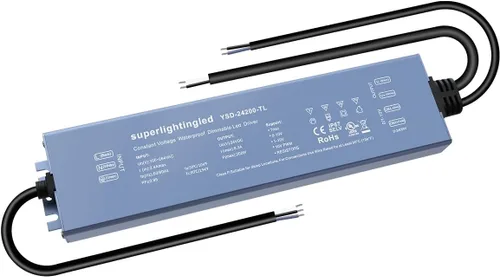 Vista 13 de 12 V CC 100 W con certificación UL 0-10 V y TRIAC regulable impermeable IP67 fuente de alimentación más delgada transformador de bajo voltaje de 110