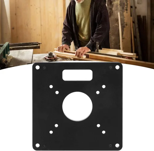 Vista 4 de Oumefar 6 unids/set aleación de aluminio fresado Flip Board recortadora Flip Board Router mesa Insertar placa para máquinas de recorte