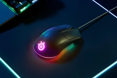Vista 5 de SteelSeries Rival 3 - Mouse para juegos - Sensor óptico TrueMove Core de 8,500 CPI - 6 botones programables - Botones de gatillo divididos (renovado)