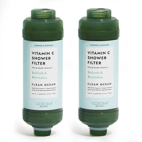 Vista 13 de VOESH Filtro de ducha con vitamina C, Blossom Bliss, aromaterapia de ducha, purificador de agua, suavizante de agua, probióticos veganos, cabezal