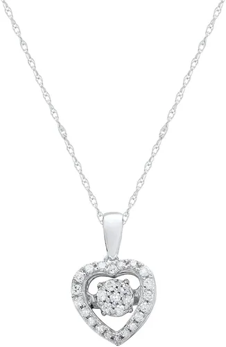 Vista 11 de MAX + STONE Collar con colgante de diamantes bailarines para mujer Colgante de plata de ley con cadena de 18 pulgadas Joyería con diamantes
