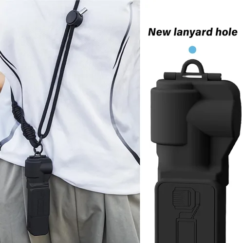 Vista 4 de Funda protectora para DJI Osmo Pocket 3 Creator Combo, Cubierta de cardán portátil con tapa de lente de cámara y protector de pantalla de vidrio