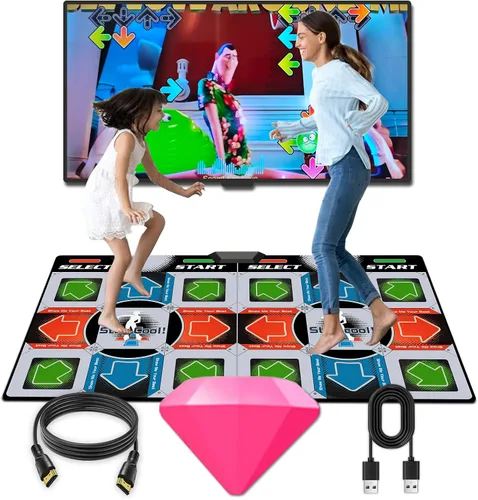 Vista 8 de Alfombra de Baile para Adultos y Niños - Juego de Alfombra de Baile Electrónico TV Conecta y Usa, Alfombra de Baile Inalámbrica, Divertidos