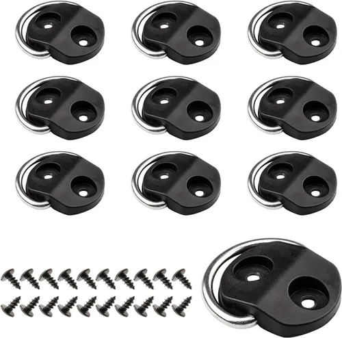 Vista 10 de 6 piezas de anillos en D para amarre de carga, anillos pequeños de anclaje, anillos de amarre para redes de carga, ganchos de amarre de carga