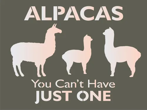 Vista 8 de Plantillas de Joanie Alpaca Can't Have Just One Llama Baby Farm Ranch Art Craft Farmhouse Hobby DIY Letreros reutilizables Mylar