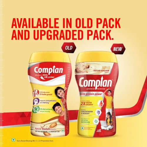 Vista 2 de Complan Nutrición y Salud Bebida Kesar Badam, 500gm (Jar)