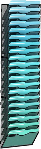 Vista 20 de Gawerk Organizador de archivos de pared colgante de 3 niveles, organizador de papel de correo de malla para colgar carpetas de archivos para oficina