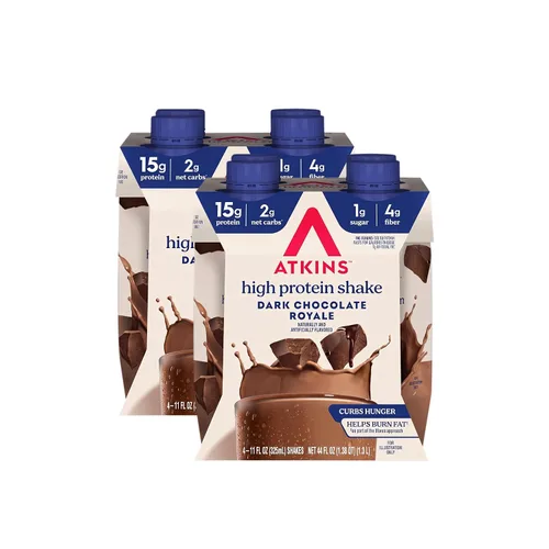 Vista 7 de Atkins Batido de proteína listo para beber, deliciosa leche con chocolate, sin gluten., 609309, 12