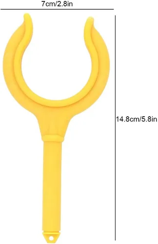 Vista 6 de Milltrip 2 unids Boat Oar Lock Fishing Rod Holder Soporte Marine Rubber Dinghy Accesorios (Amarillo)
