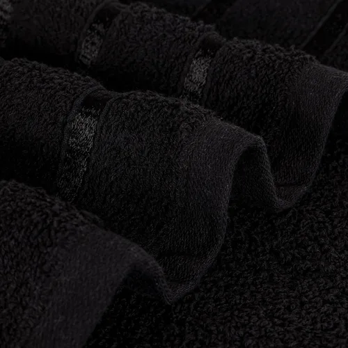 Vista 3 de A2Z Lujosas toallas de 100% algodón, color negro, 500 GSM, suaves, absorbentes, juego de 2 toallas faciales (11.8 x 11.8 in)