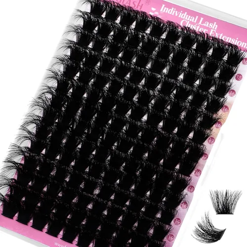 Vista 54 de Extensiones de pestañas individuales de 120 unidades, racimos de pestañas con rizado D, bandeja de longitud mixta, extensiones de pestañas