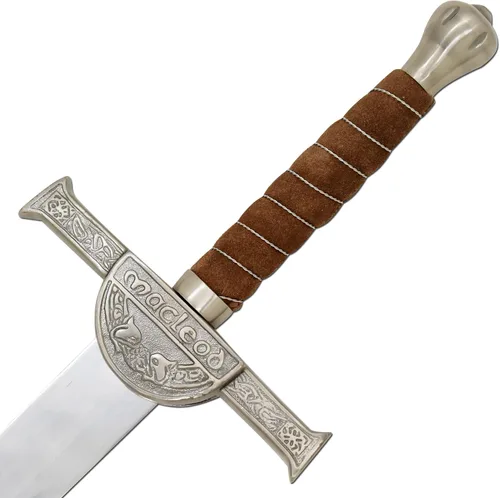 Vista 13 de Medieval Warrior Knights Templar Long Sword with Sheath Steel Guard, Leather Wrapped Handle