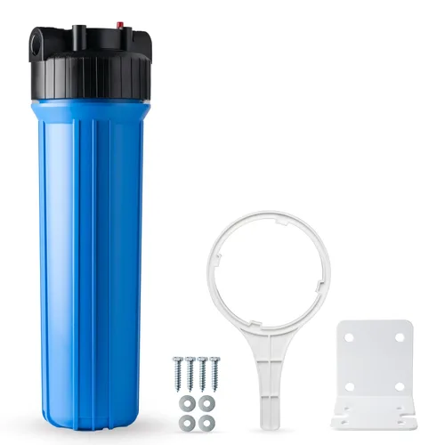 Vista 8 de iSpring WGB12B Sistema de filtración de agua para toda la casa de 1 etapa con filtro de bloque de carbono de 20 x 4.5 pulgadas, reduce hasta un 99%