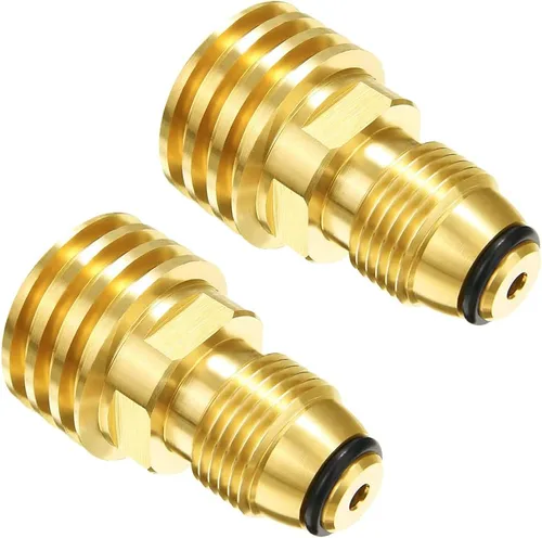 Vista 7 de Adaptadores de Tanque de Propano Joywayus Convierten la Válvula de Servicio POL del Tanque LP a QCC1 de Latón Sólido de Ajuste Universal (Tipo 1)
