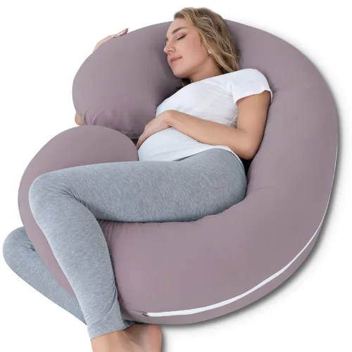 Vista 21 de INSEN Almohada de embarazo refrescante, almohada de maternidad para mujeres embarazadas (azul refrescante)