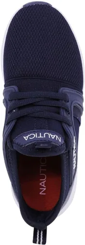 Vista 5 de Nautica Zapatos deportivos con cordones para niños, cómodos zapatos para correr para niños y niñas, niños pequeños y grandes