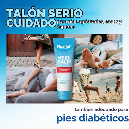 Vista 4 de Flexitol Bálsamo para el talón, rica crema hidratante y exfoliante para pies, versión original, 4 onzas