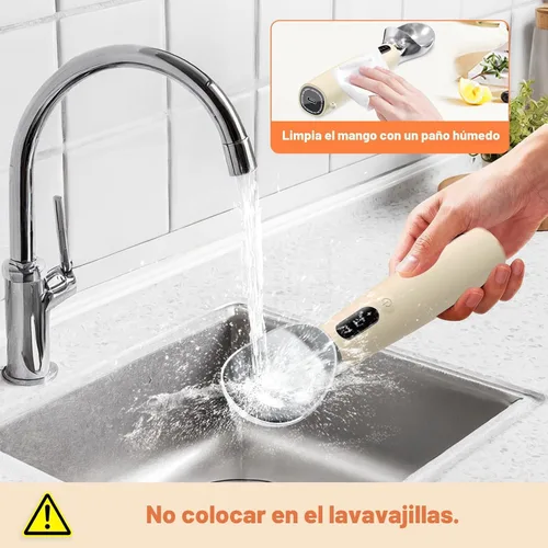Vista 7 de Cuchara de helado con calefacción recargable, resistente al agua IP67, cuchara eléctrica para helado con pantalla LED, se calienta a 158.0 °F