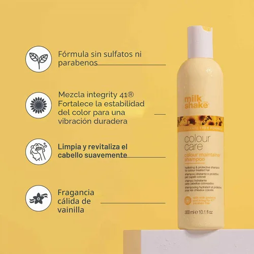 Vista 2 de Champú Milk_Shake para mantener el color para cabello teñido – Champú hidratante y protector para mantener el color, 33.8 fl oz