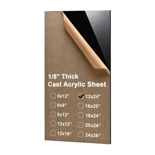 Vista 39 de KINLINK Láminas de plexiglás 6x12 de 1/8 pulgada de espesor - Lámina de acrílico negro fundido de 3mm, lámina de plástico policarbonato