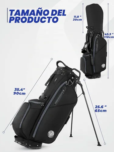 Vista 6 de Lightweight 7 Way Golf Stand Bag for Men Women, Upgrade Base Multi Pckets Cooler Pockets, Full-Length Dividers, Ergonomic Dual Strap Design